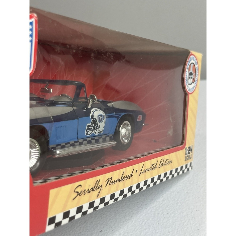 NFL 1967 Chevy Corvette Team Collectible Car Tn Titans 1:24 Tennessee Limited Ed - Picture 6 of 10